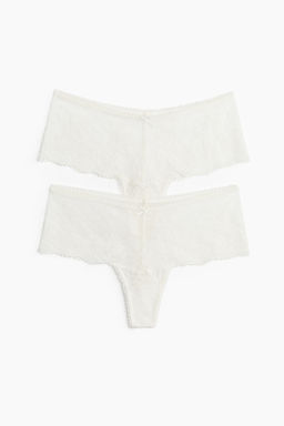 Pack de 2 bragas thong de encaje