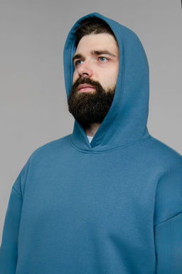 Арт. 69102 Костюм с брюками мужской с начесом 50-56 (4 шт) Цвет:джинс