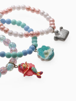 Браслет детский «Выбражулька», 3 шт. сияние, d=6 см русалка, корона, ракушка, цветной