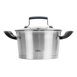 Кастрюля 1.6 лВенера LR02-278 16x9см капсулированное индукционное дно, стекл. крышка /LARA/