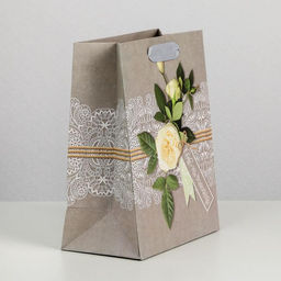 Пакет подарочный ламинированный, упаковка, «Мисс утончённость», MS 18 х 23 х 8 см