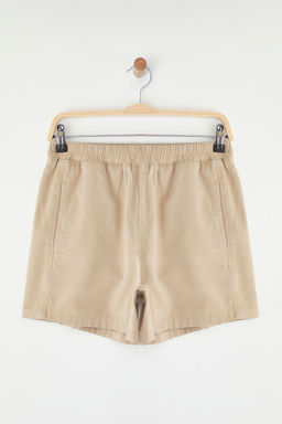 TRENDYOLMILLA Camel Yuksek Bel Lastikli Denim Sort TWOSS25SR00158 фото 6