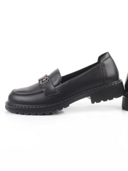 03-PDHL242-1 BLACK Лоферы женские (натуральная кожа)