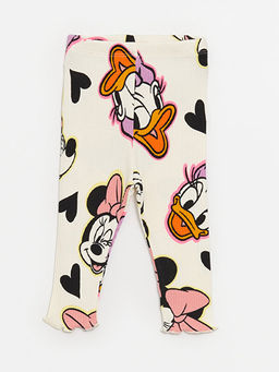 Bisiklet Yaka Uzun Kollu Minnie Mouse Bask?l? K?z Bebek Sweatshirt ve Tayt 2li Tak?m - Waikiki фото 3