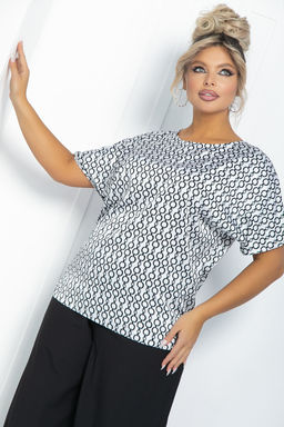 Блуза Морган (белая) Б11749 - Lt collection фото 2