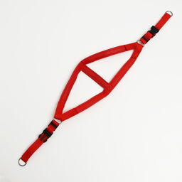 Шлейка Комфорт комбинированная, 2,5 см, ОШ 55-70 см, ОГ 60-73 см, красная - Пижон фото 4