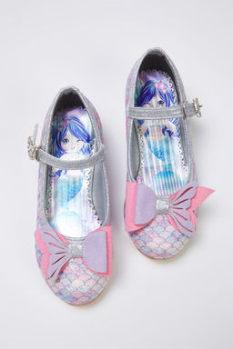 Trendyol Shoes Lila Deniz K?z? Tasl? Toka Detayl? Simli Mary Jane K?z Cocuk Kids Babet TAKSS25BE00036