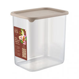 Банка для сыпучих продуктов Sugar&Spice Vanilla прямоугольная 1,5л с гибкой кр. латте арт. SE1682100
