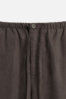 RELAXED FIT FLOWING TROUSERS - Zara фото 8