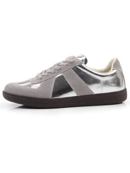 03-2106-2 DK. GREY/SILVER Кеды женские (натуральная кожа) - Фабричный китай фото 7