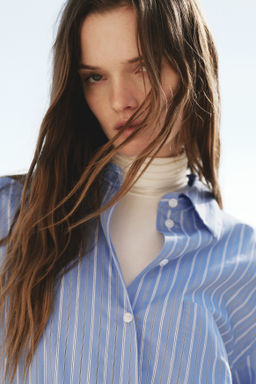 Camisa oversize de popelina - H&m фото 4