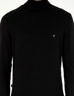 Siyah Slim Fit Bal_k__ Yaka Basic Triko Kazak - Pierre cardin фото 6