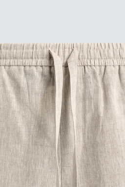 100% LINEN RELAXED FIT TROUSERS - Zara фото 9