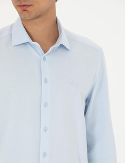 Рубашка Mavi Slim Fit светло-голубая