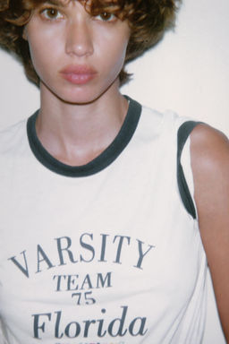 SLOGAN SLUB T-SHIRT - Zara фото 24