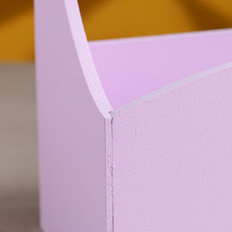 Кашпо деревянное Symmetric Heart, сердце, с ручкой, 2512,510(28) см Сиреневый - Дарим красиво фото 5