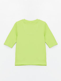 Bisiklet Yaka Bask?l? K?sa Kollu Erkek ?ocuk Y?zme Giyim ?st - Waikiki фото 2