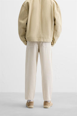 CORDUROY CARROT FIT TROUSERS - Zara фото 21