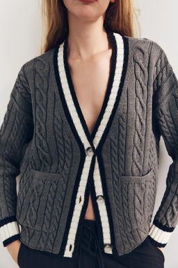 KNIT JACKET WITH PIPED SEAMS - Zara фото 2