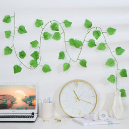 Цена за 12 шт. Лиана искусственная «Лист винограда», 2.1 м