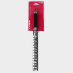 Тёрка для сыра Доляна Venus, 35.5×8 см, с ручкой, цвет чёрный