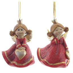 Фигурка декоративная подвесная "Ангел", L5 W4,5 H7 см, 2в.