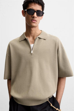 RELAXED FIT KNIT POLO SHIRT - Zara фото 7