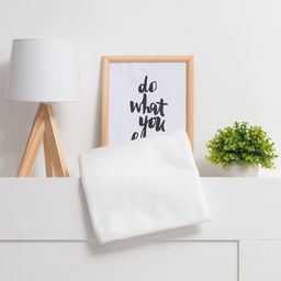 Плед флисовый «Экономь и Я», белый, 150×130 см, 160 г/м²