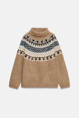 ALPACA JACQUARD JUMPER - Zara фото 6