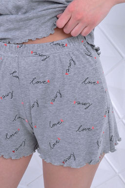 Арт. 9138 Пижама с шортами 44-52 (5 шт) Цвет:серый меланж - Калинка фото 6