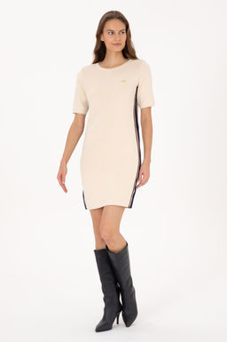 Kad_n Krem Triko Elbise - U.s. polo assn фото 3