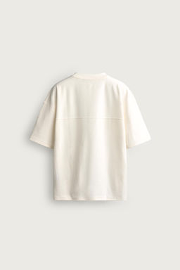CAMISETA RELAXED FIT COSTURA / Blanco roto - Zara фото 6