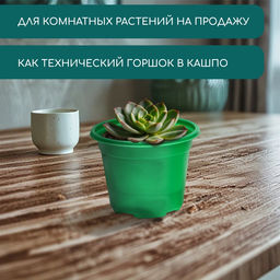 Цена за 2 шт. Горшок для рассады, 500 мл, d=11 см, h=8.5 см, мягкий пластик, зелёный, набор 10 шт., Greengo