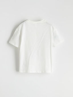 Bisiklet Yaka Bask?l? Erkek ?ocuk Ti??rt