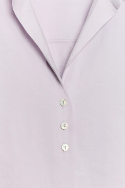 CAMISA FLUIDA MANGA CORTA / Malva claro - Zara фото 8