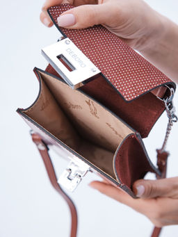 Сумка кожаная на плечо Deboro 30350 бордо