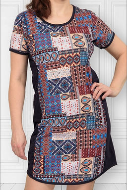 Туника трикотажная с боковыми карманами, темная отделка (437-2) - Плиона фото 5