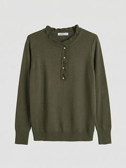 F?rf?rl? Dik Yaka Kad?n Triko Kazak