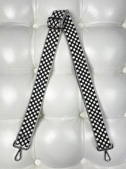 LACCOMA ремень 1000-22-3,8-сетка-черный/белый полиэстр