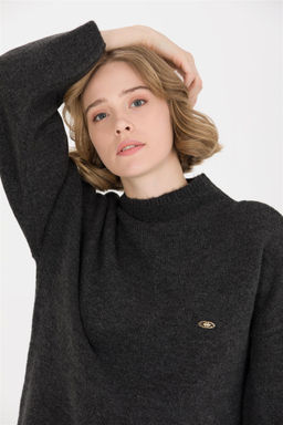 U. S. Polo Assn Женское трикотажное платье антрацитового меланжа - U.s. polo assn фото 7