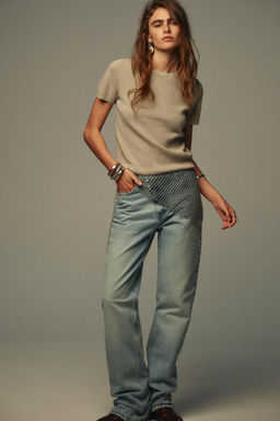 PLAIN KNIT SHORT SLEEVE TOP - Zara фото 9