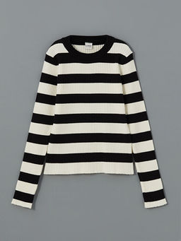 Bisiklet Yaka K?z ?ocuk Triko Kazak