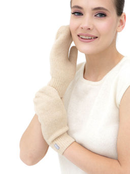 Варежки из кашемира 30117 бежевые