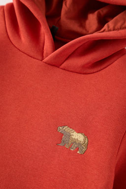 Kiremit Erkek Cocuk Bask?l? Orme Mini Me Sweatshirt TKDAW25SW00122 - Trendyolmilla фото 2