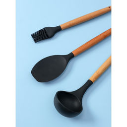 Набор кухонных принадлежностей Доляна «Лиам», 7 предметов, 33×12.5×12.5 см, чёрный