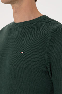 Erkek Slim Fit Bisiklet Yaka Koyu Ye_il Basic Kazak - U.s. polo assn фото 7