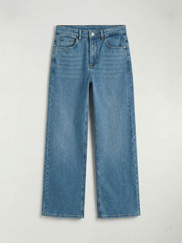 Y?ksek Bel Wideleg Kad?n Jean Pantolon