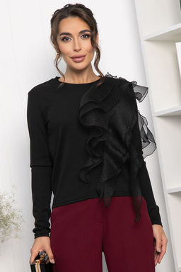 Блуза Риана (трикотаж Лапша и органза) - Lt collection фото 16