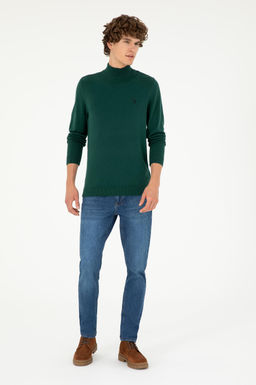 Мужской темно-зеленый базовый свитер Неожиданная скидка в корзине - U.s. polo assn фото 4