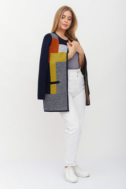 Жакет Д 2649/сине-терракотовый (2130) - Текстильная мануфактура фото 13